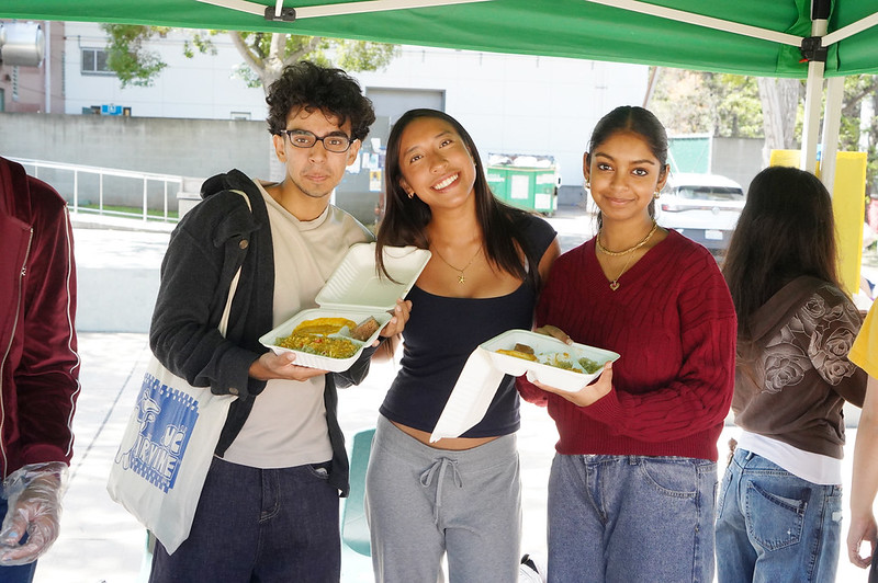 Student receiving meals